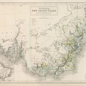 Australia 1854 Map Print Australia 1854 Map Print