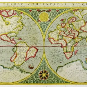 Gerhard Mercator World Map Print 1587 Gerhard Mercator World Map Print 1587