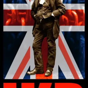 Isambard Kingdom Brunel Print with Union Jack Flag Design