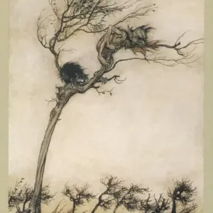Milton's Comus Print: A Little Monster and a Cat Milton's Comus Print: A Little Monster and a Cat