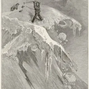 Moming Pass Print: Edward Whymper at Summit Moming Pass Print: Edward Whymper at Summit