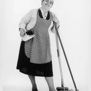 Mrs Mop, the Charlady Print, 1960s Mrs Mop, the Charlady Print, 1960s