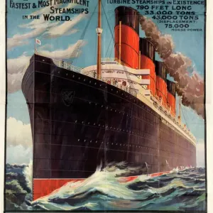 Carta poster della Cunard Line