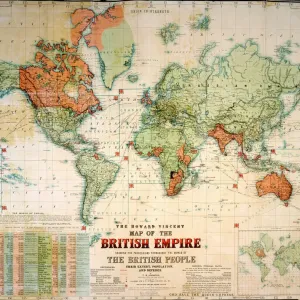 Mappa dell'Impero Britannico.