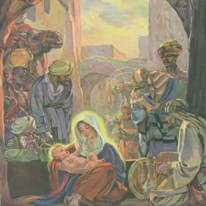 The Nativity Print: Three Kings Presenting Gifts The Nativity Print: Three Kings Presenting Gifts