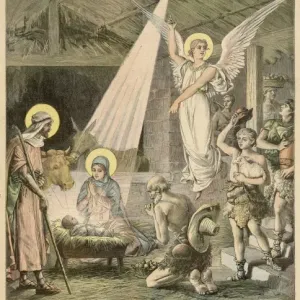 Nativity Shepherds Print: The Angel of the Lord Nativity Shepherds Print: The Angel of the Lord