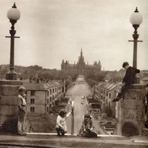 A View of Fettes College Print, Edinburgh, 1955