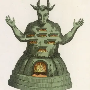 Moloch Print: 7th Century BC Phoenician Deity Sacrifice Moloch Print: 7th Century BC Phoenician Deity Sacrifice