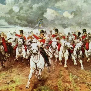 Waterloo: Scots Greys Charge Print, 18 June 1815 Waterloo: Scots Greys Charge Print, 18 June 1815