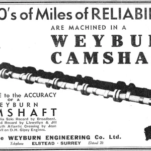 Vintage Advertisement for Weyburn Camshaft Print Vintage Advertisement for Weyburn Camshaft Print