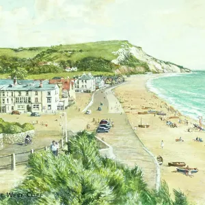 Seaton, Devon Print - West Cliff View Seaton, Devon Print - West Cliff View