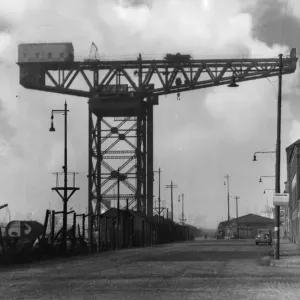 Finnieston Cantilever Crane Print, Glasgow, Scotland 1950s Finnieston Cantilever Crane Print, Glasgow, Scotland 1950s