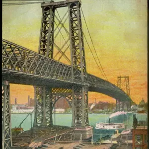 Williamsburg Bridge Print - East River New York Williamsburg Bridge Print - East River New York