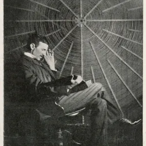 Nikola Tesla Print, American Laboratory Photo Nikola Tesla Print, American Laboratory Photo