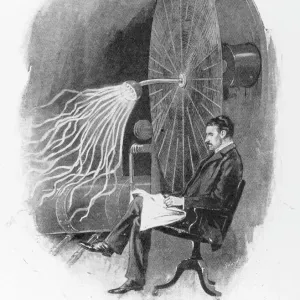 Nikola Tesla Print: Wireless Telegraphy Apparatus Nikola Tesla Print: Wireless Telegraphy Apparatus