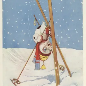 Bonzo in a Frosty Predicament Print Bonzo in a Frosty Predicament Print