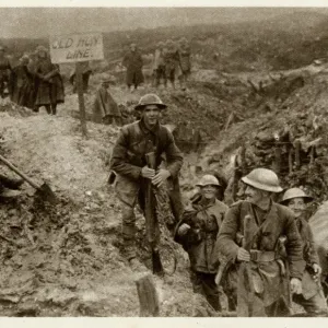 Occupying German Position in the Somme Area 1917 Print Occupying German Position in the Somme Area 1917 Print