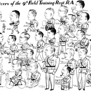 1941 Officers of 9th Field Training Regiment Royal Artillery Print 1941 Officers of 9th Field Training Regiment Royal Artillery Print