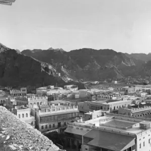 Muscat, Oman: 1930s Print of the White Palaces Muscat, Oman: 1930s Print of the White Palaces