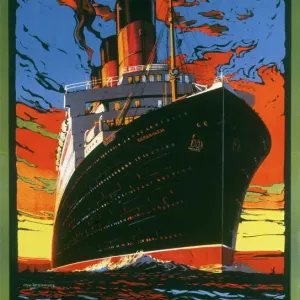 Cunard Line Europe to America Print Cunard Line Europe to America Print
