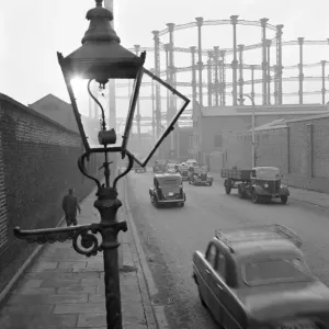 Kings Cross Street Scene with Gas Light Print Kings Cross Street Scene with Gas Light Print