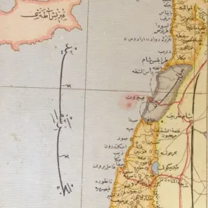 Ottoman Map of Lebanon Print circa 1910 Ottoman Map of Lebanon Print circa 1910