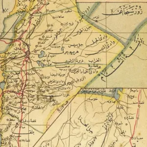 Ottoman Map of Syria - circa 1910s Print