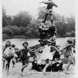Peter Pan Statue in Kensington Gardens Print, 1912 Peter Pan Statue in Kensington Gardens Print, 1912