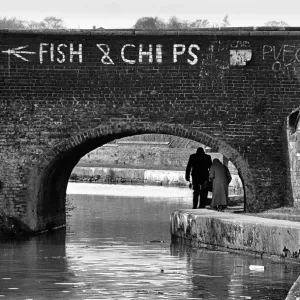 Fish and Chips Bridge Print, Stoke-on-Trent, Staffordshire Fish and Chips Bridge Print, Stoke-on-Trent, Staffordshire