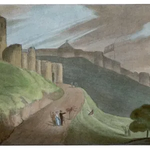 Scarborough Castle Print, 1813 Scarborough Castle Print, 1813