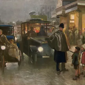 Central London Scene: Father Christmas Print Central London Scene: Father Christmas Print