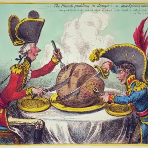 The Plumb-pudding in danger, 1805 Print by William Hogarth The Plumb-pudding in danger, 1805 Print by William Hogarth