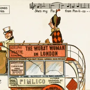 Pimlico Popular Songs Illustrated Print - Shes My Flo Pimlico Popular Songs Illustrated Print - Shes My Flo