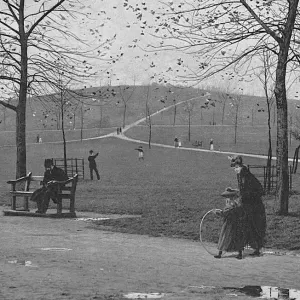 Primrose Hill Winter Scene Print Primrose Hill Winter Scene Print