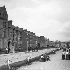Early 20th Century Print of Warrenpoint Promenade Scene Early 20th Century Print of Warrenpoint Promenade Scene