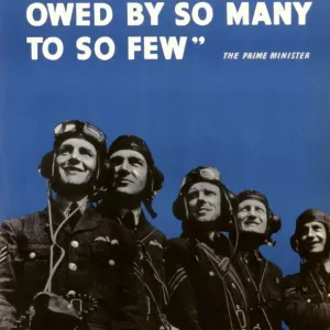 Winston Churchill's "Never was so much owed" Second World War Print Winston Churchill's "Never was so much owed" Second World War Print