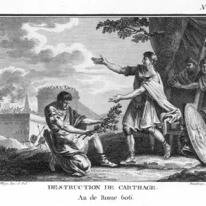 Punic War Print: Scipio Blockades Carthage Punic War Print: Scipio Blockades Carthage