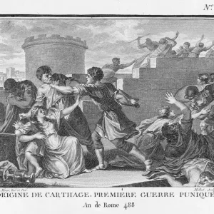 Print of Punic Wars: Roman Attack on Carthaginian Colony in Sicily Print of Punic Wars: Roman Attack on Carthaginian Colony in Sicily