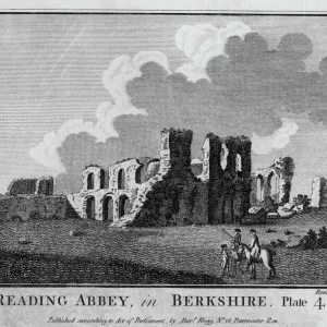 Reading Abbey, Berkshire Print circa 1770 Reading Abbey, Berkshire Print circa 1770
