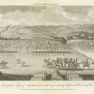 Coxheath Camp Print: A Grand Review of the British Army Coxheath Camp Print: A Grand Review of the British Army