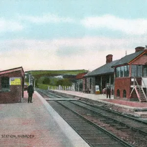 Rhayader Railway Station Print, circa 1908