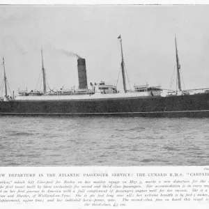 RMS Carpathia Print: Cunard's Maiden Voyage 1903 RMS Carpathia Print: Cunard's Maiden Voyage 1903