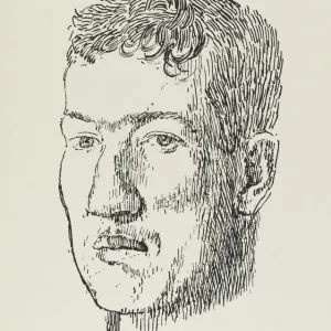 Robert Graves Print: Young Man in Profile Robert Graves Print: Young Man in Profile