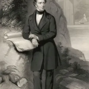 Robert Stephenson Print: Menai Bridge Engineer Robert Stephenson Print: Menai Bridge Engineer