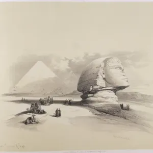 Side On Print of the Great Sphinx and Pyramids Side On Print of the Great Sphinx and Pyramids