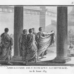 Roman Ambassadors Offer a Choice - Second Punic War Print Roman Ambassadors Offer a Choice - Second Punic War Print