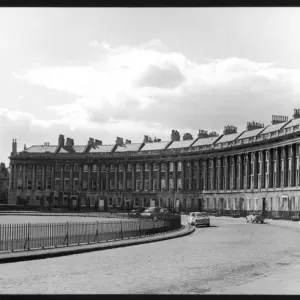 Print of Royal Crescent Bath, 1767-1775 Print of Royal Crescent Bath, 1767-1775