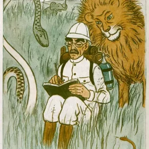 Rudyard Kipling Writing in the Indian Bush Print Rudyard Kipling Writing in the Indian Bush Print
