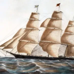 Clipper Ship Young America Print, 1853 Clipper Ship Young America Print, 1853
