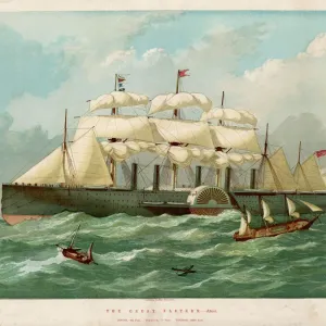 Great Eastern Steamship Print 1857 Great Eastern Steamship Print 1857